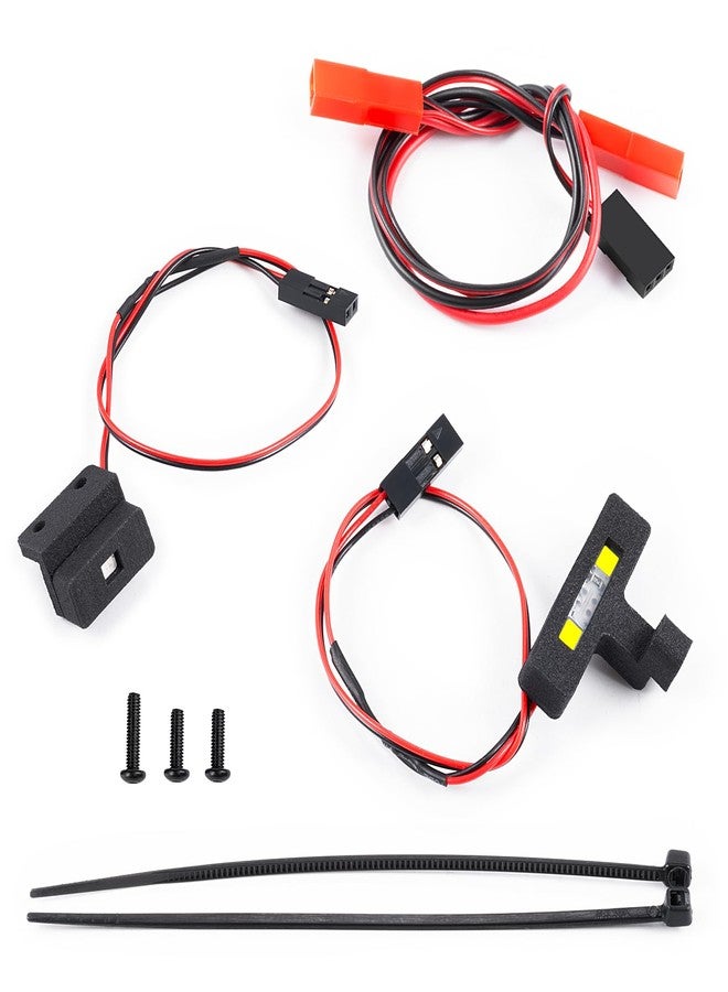 طقم مصابيح LED من LSG، مصابيح أمامية وخلفية، أبيض وأحمر، مناسب لسيارات التحكم عن بعد Arrma Typhon Grom بمقياس 1/18، قطع غيار مُحسّنة - Image 3